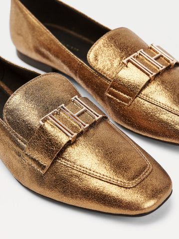 Tommy Hilfiger półbuty FW0FW05147 0LJ Tommy Polished Loafer gold